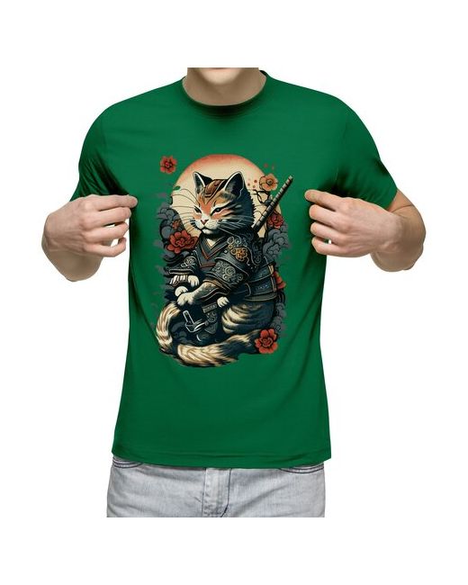US Basic футболка Ирэдзуми кот самурай XL