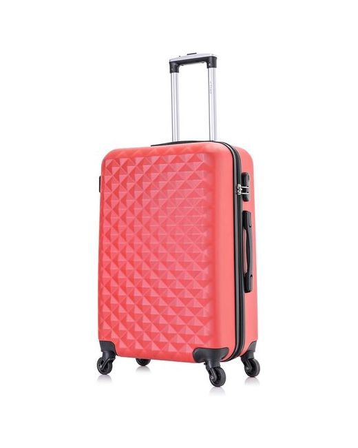 L'Case Чемодан на колесах Lcase Phatthaya. Средний М АВС пластик. дорожный чемодан колесиках для путешествий и поездок.