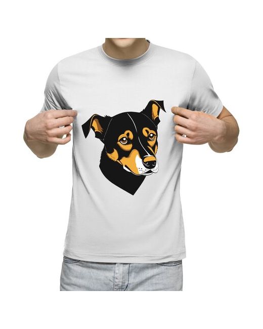 US Basic футболка Пес с желтым XL