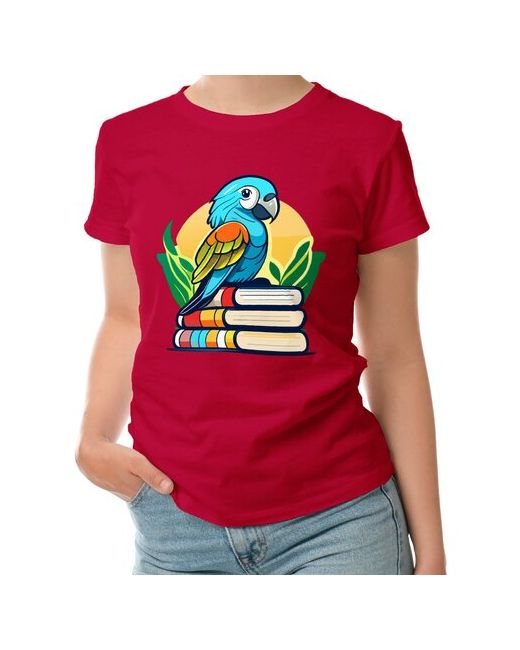 Roly футболка Попугай на стопке книг L
