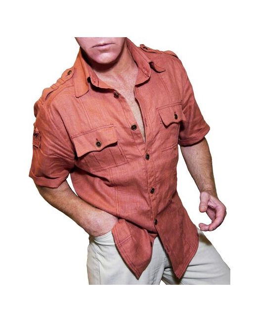 Safari Рубашка льняная модель 314 размер 2XL