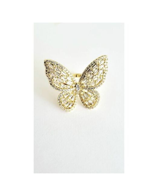 ( Verba ) Стильное винтажное кольцо Бабочка с кристаллами