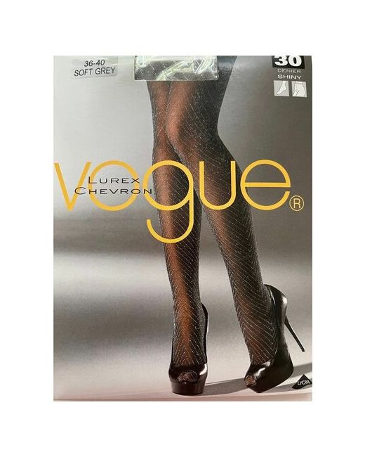 Vogue Блестящие колготки с серебристым рисунком в елочку