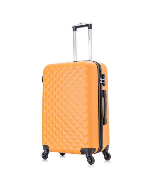 L'Case Чемодан на колесах Lcase Phatthaya. Средний М АВС пластик. дорожный чемодан колесиках для путешествий и поездок.