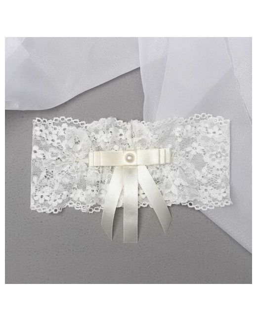 Сима-лэнд Подвязка для невесты Венчание белая