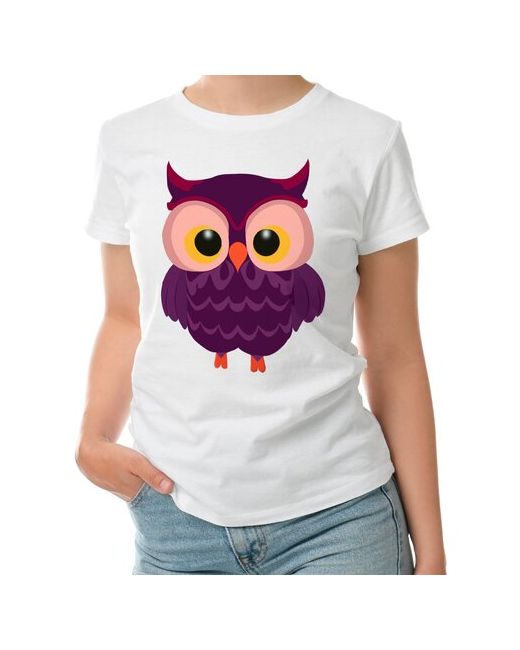 Roly футболка Сиреневая сова с большими глазами XL