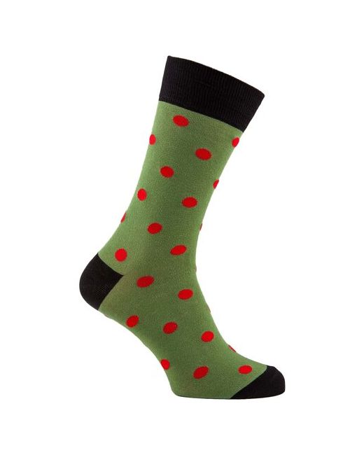 Годовой запас носков Носки дизайнерские зеленый в красный горошек размер 29 1 пара