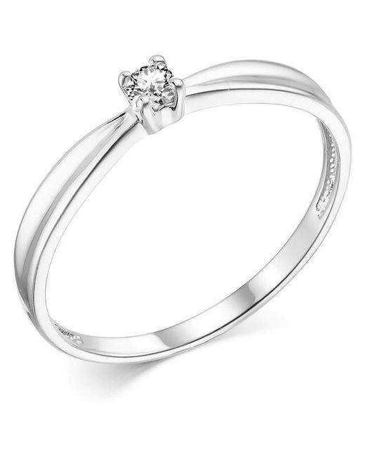Bassco Женское поволвочное серебряное кольцо с фианитом серебро родированное 925/18 размер