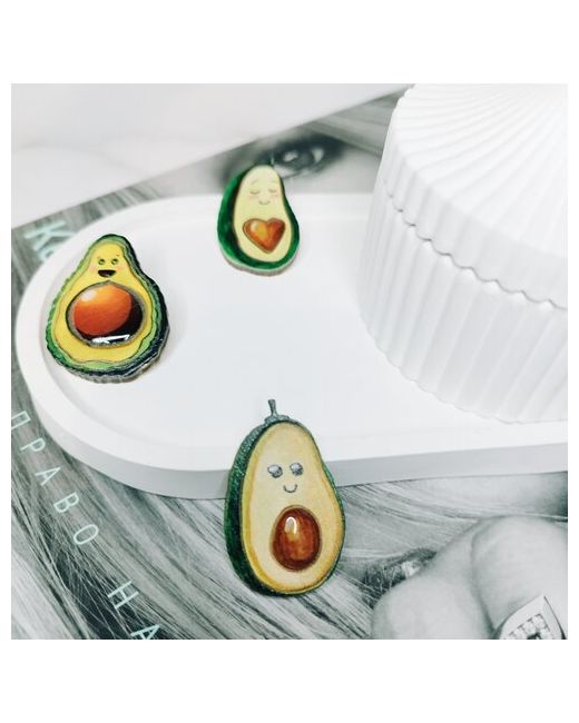 Россия Броши креативные стильные для унисекс авокадо набор 3 штуки