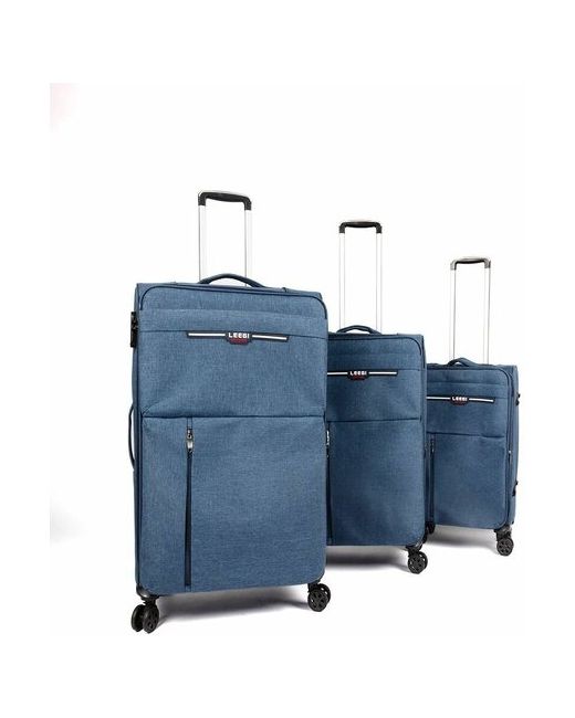 Leegi Комплект из 3-х тканевых чемоданов с увеличением объема NEW Размер M/L/XL