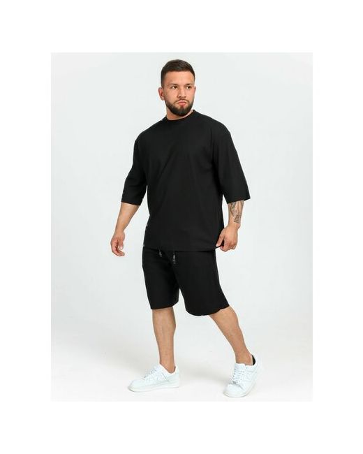 Fizuli Спортивный повседневный Костюм Оверсайз BLACK унисекс шорты футболка летний для спорта