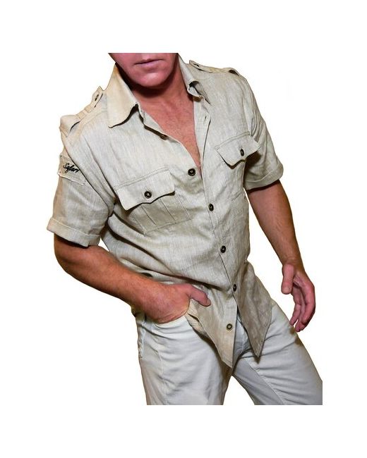 Safari Рубашка льняная модель 318 размер L