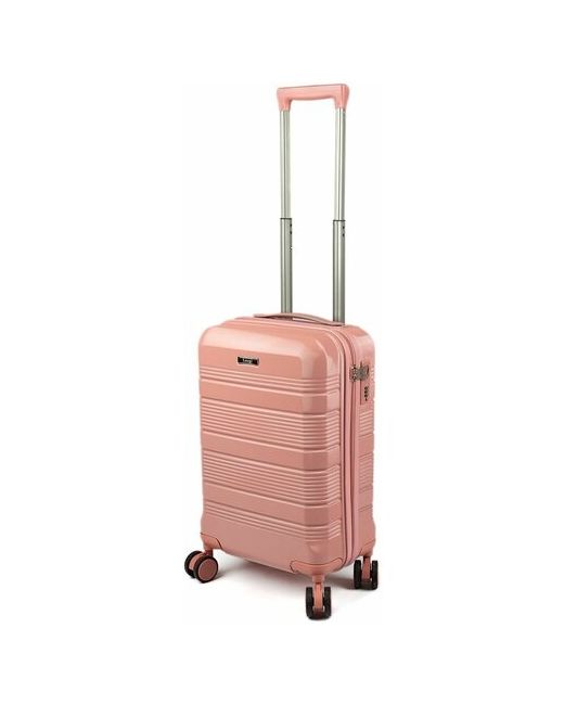 Leegi Пластиковый чемодан для ручной клади NEW Пудра размер Съемные и сдвоенные колеса