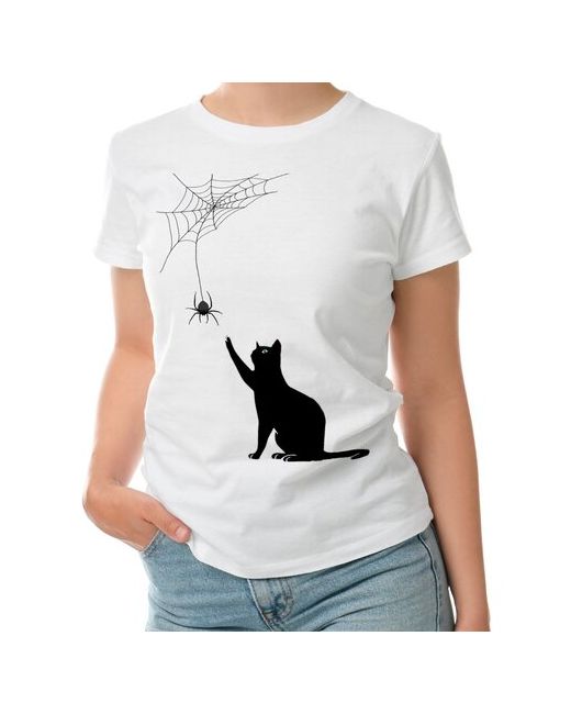 Roly футболка Кошка и паук на паутине XL