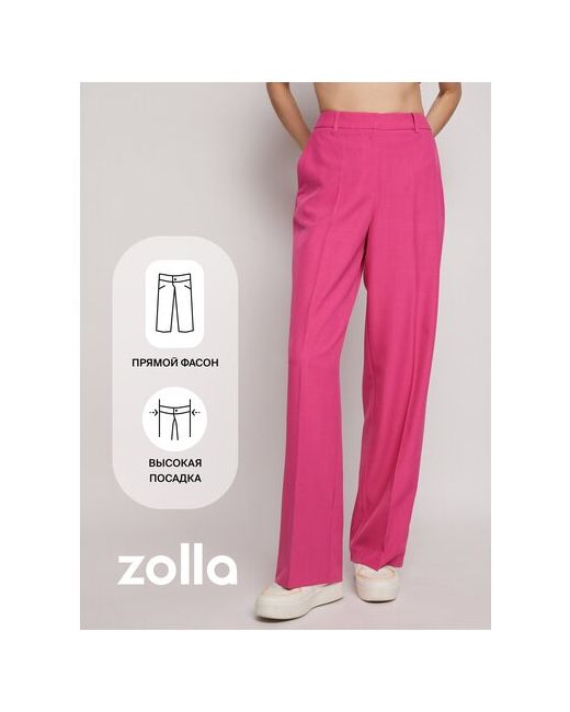 Zolla Прямые брюки со стрелками Фуксия размер L