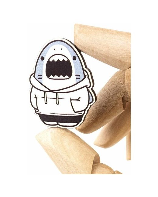 Pepper Pin деревянный пин значок акула с булавкой на рюкзак/одежду