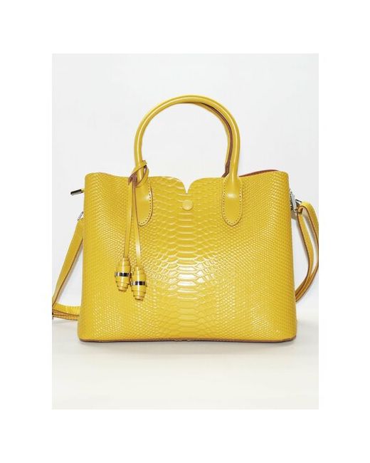 BagSTORY сумка на плечо DONY желтого цвета из натуральной кожи