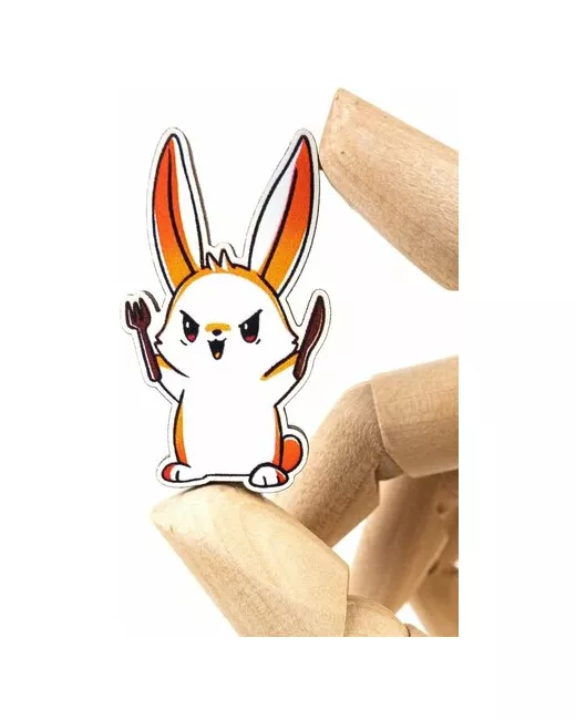 Pepper Pin деревянный пин значок кролик с булавкой на рюкзак/одежду