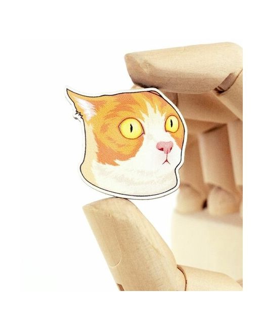 Pepper Pin Деревянный значок кот на булавке рюкзак одежду сумку