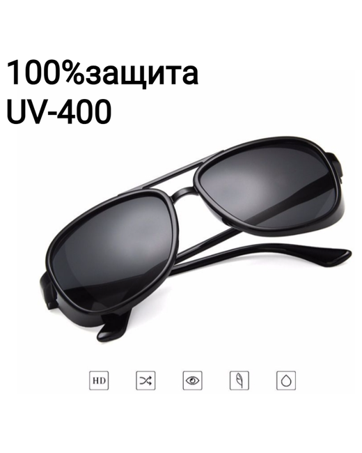 Curtain Очки солнцезащитные IRON BLACK глянцевые/шоры/лёгкие/UV-400/черные