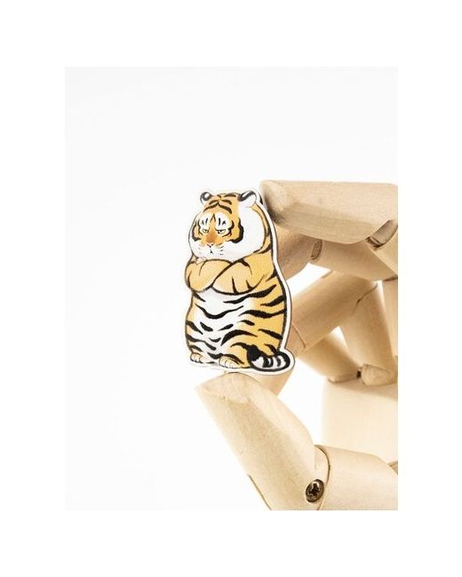 Pepper Pin Деревянные пины значки на рюкзак для одежды брошь тигр