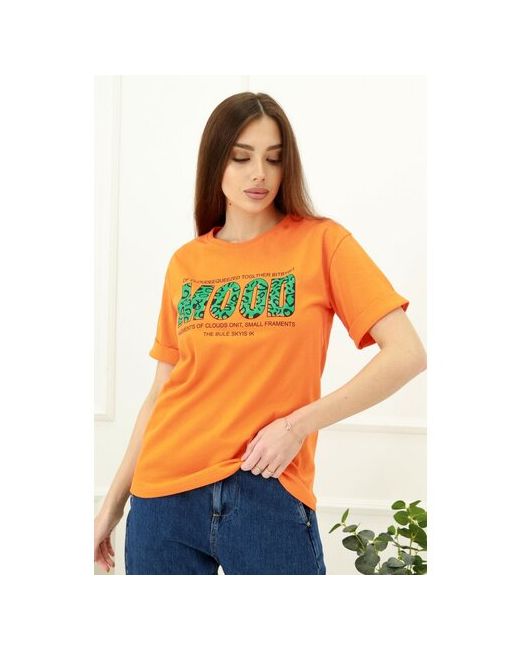 Натали оранжевая футболка 10641 размер 46
