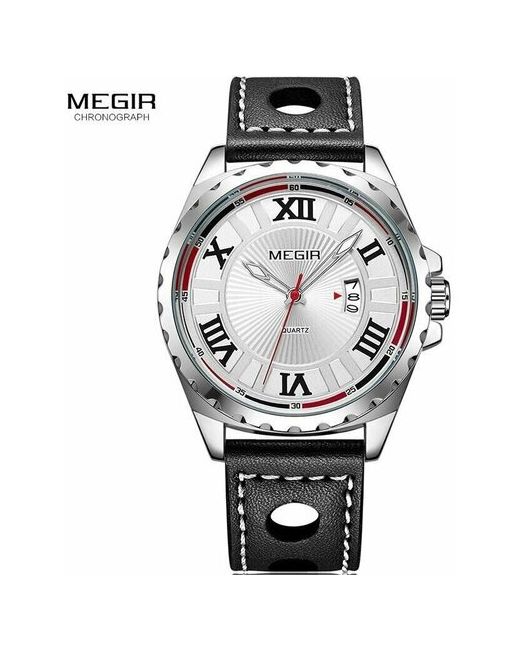 Megir Часы наручные с индикатором даты и защитой от влаги