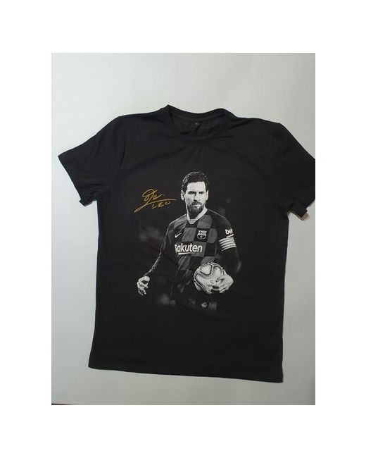 markoprint Черная футболка с принтом Leo Messi XL