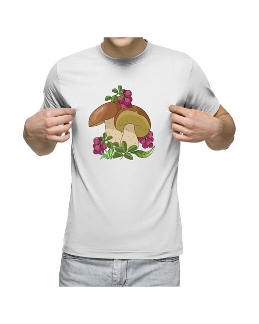 US Basic футболка грибы и клюква XL темно-