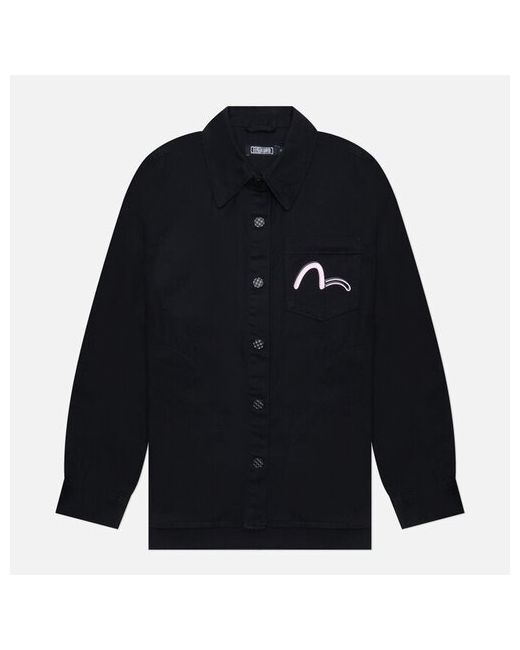 Evisu джинсовая куртка Evisukuro Overlays Printed Kamon Shirt Размер S