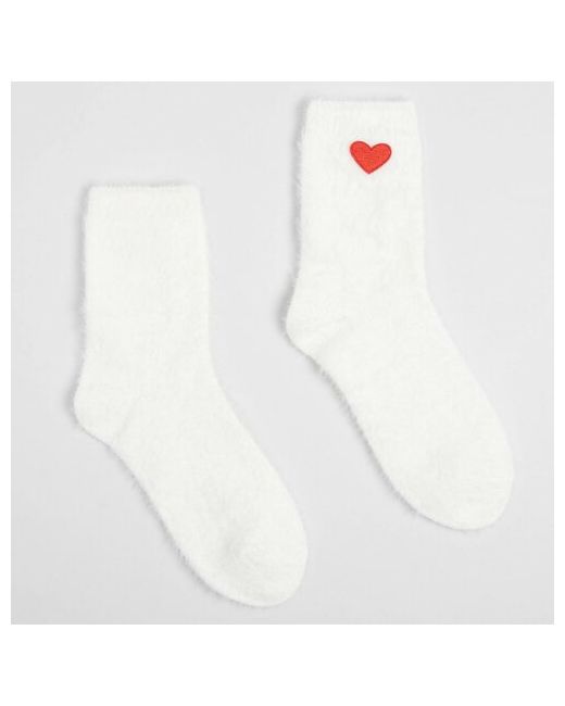 Minaku носки махровые с сердечком размер 36-39 23-25 см