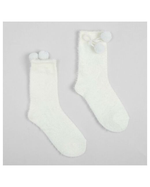 Minaku носки махровые с бамбошками размер 36-39 23-25 см