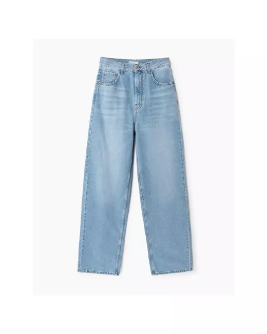 Gloria Jeans Широкие джинсы loose straight с высокой талией женские40/164