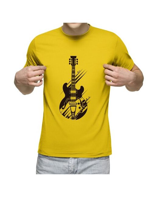 US Basic футболка Черная гитара. Хард рок. Музыка 2XL