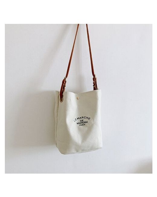 Daol Сумка шоппер пляжная сумка с коричневым ремешком