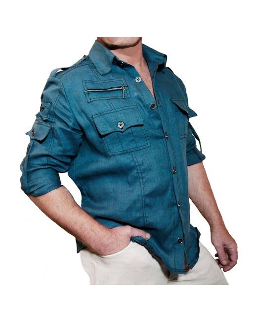 Safari Рубашка льняная модель 302 размер M