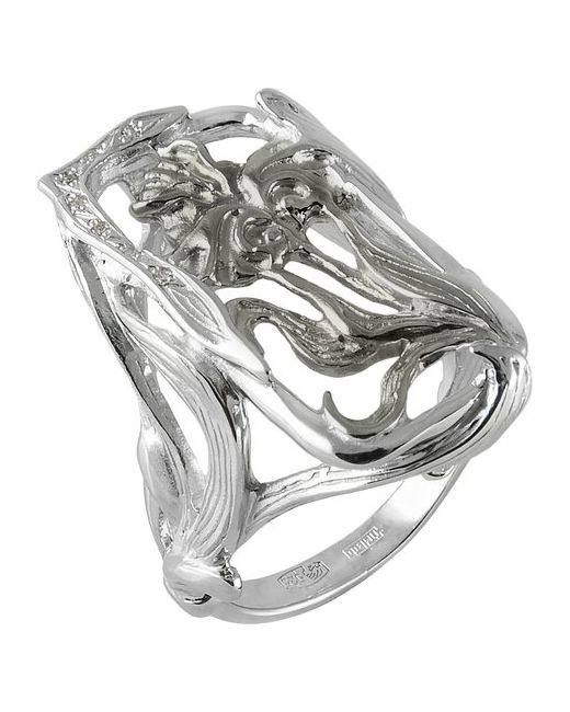 Альдзена Перстень серебро 925 проба родирование фианит размер 18.5