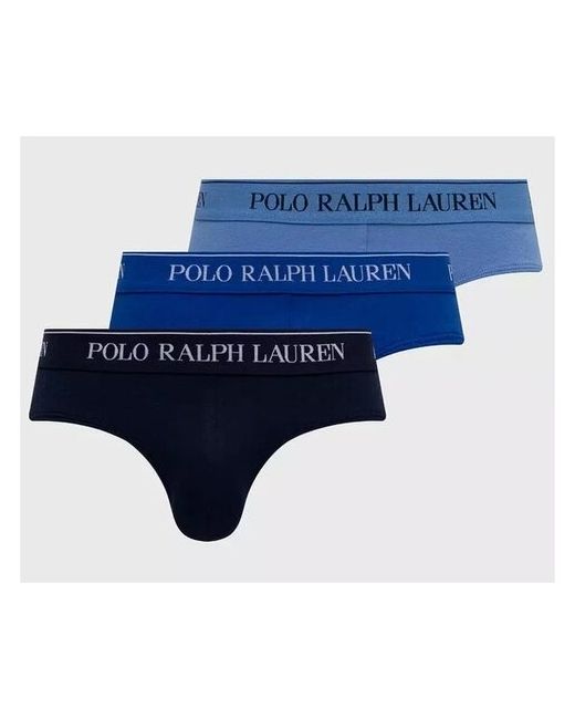 Polo Ralph Lauren Трусы слипы размер M синий 3 шт.