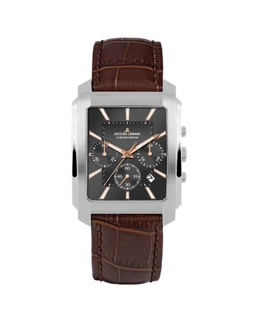 Jacques Lemans Наручные часы Часы наручные Classic 1-2149B кварцевые хронограф коричневый серебряный