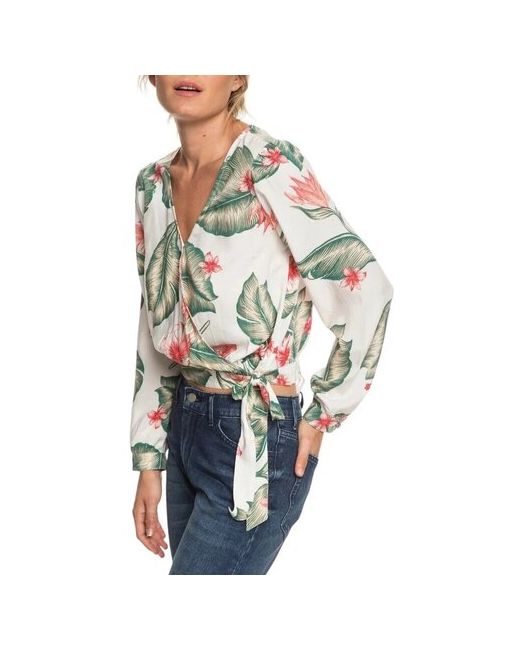 Roxy Блуза повседневный стиль длинный рукав флористический принт размер 46 мультиколор