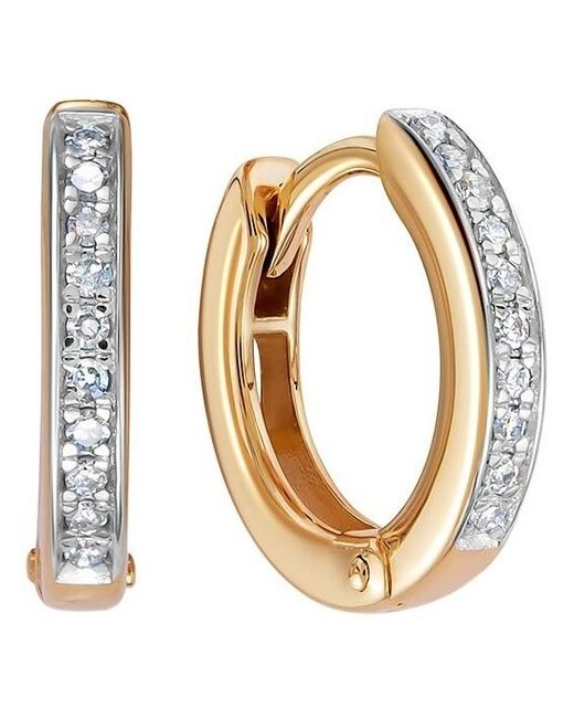 Vesna jewelry Серьги конго красное золото 585 проба бриллиант
