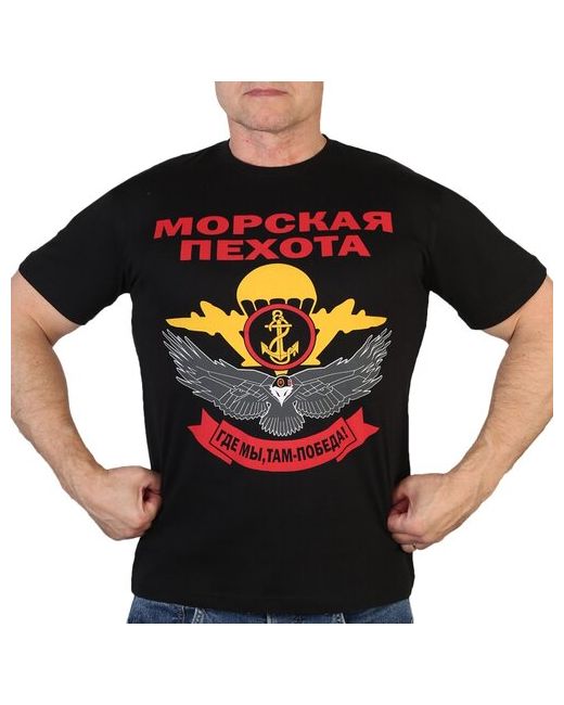 Военпро футболка Морской пехоты с девизом RUS 46 S