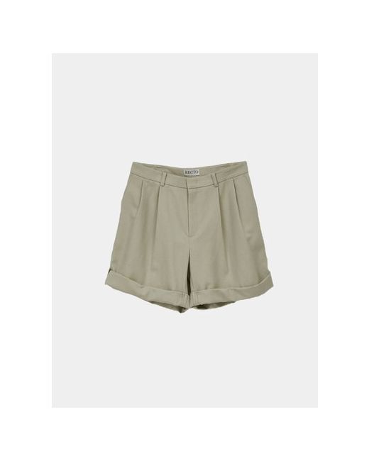 Recto Шорты Wool Roll Up Detail Wide Short S