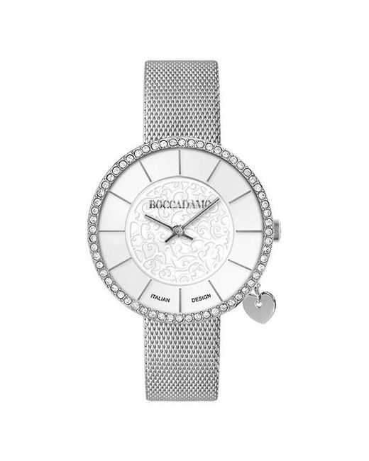 Boccadamo Наручные часы Часы Mya33 Silver White MX008 BW/S кварцевые водонепроницаемые серебряный