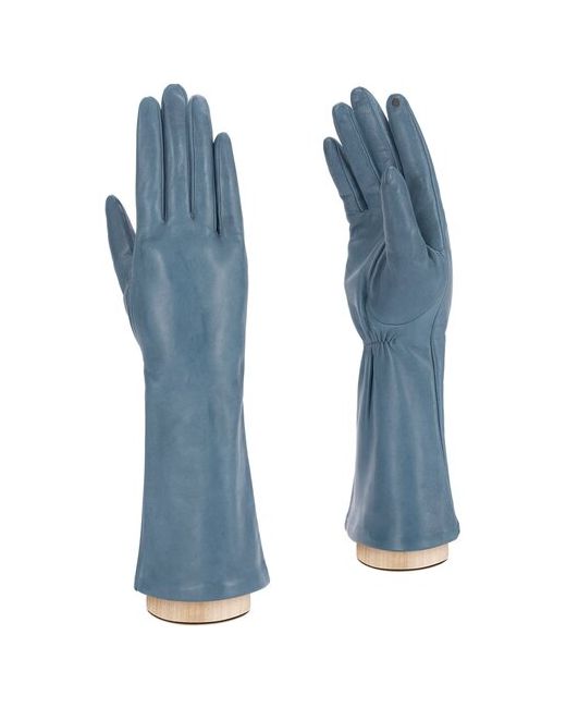 Eleganzza Перчатки демисезонные натуральная кожа сенсорные подкладка размер голубой