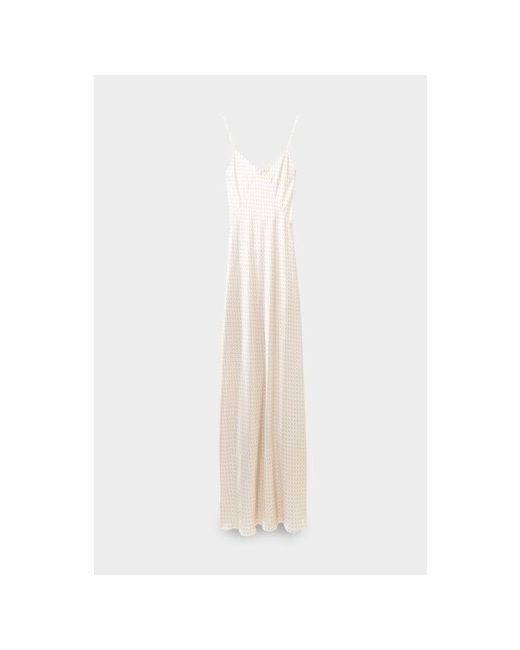 Gooroo Платье-комбинация натуральный шелк в бельевом стиле полуприлегающее макси размер 40