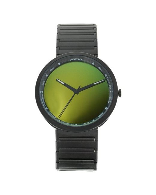 Offstage Наручные часы черные наручные из нержавеющей стали с зеленым циферблатом