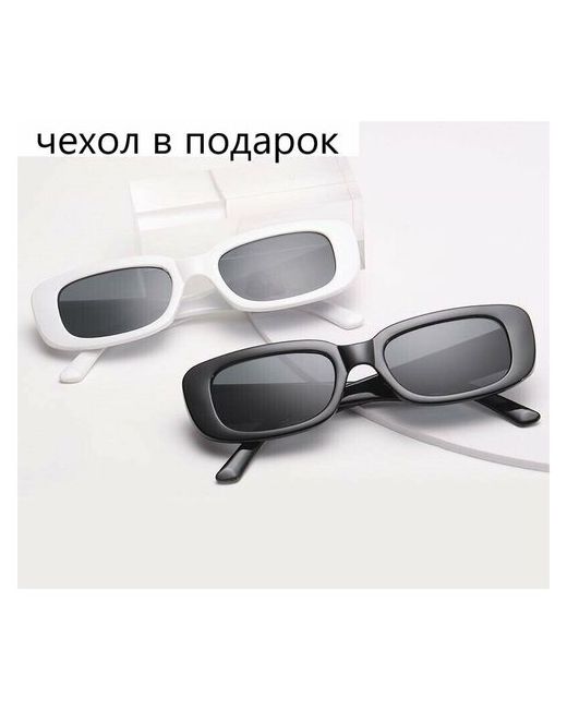 BlueCherry Солнцезащитные очки прямоугольные спортивные зеркальные с защитой от УФ
