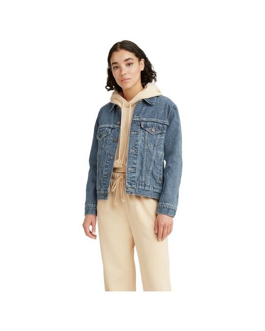 Levi's® Джинсовая куртка демисезон/лето средней длины карманы размер M