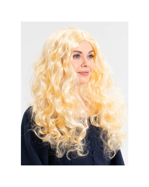 Riota Карнавальный праздничный парик из искусственного волоса Длинные кудрявые волосы блондинка